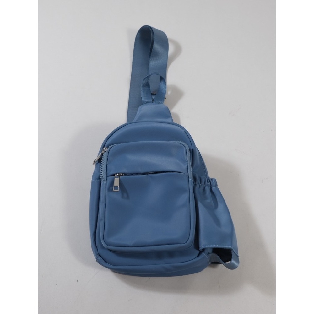 Malibu Skye Crossbody Bag Womens OS Blue Casey Nylon Sling Triple Entry Pocket